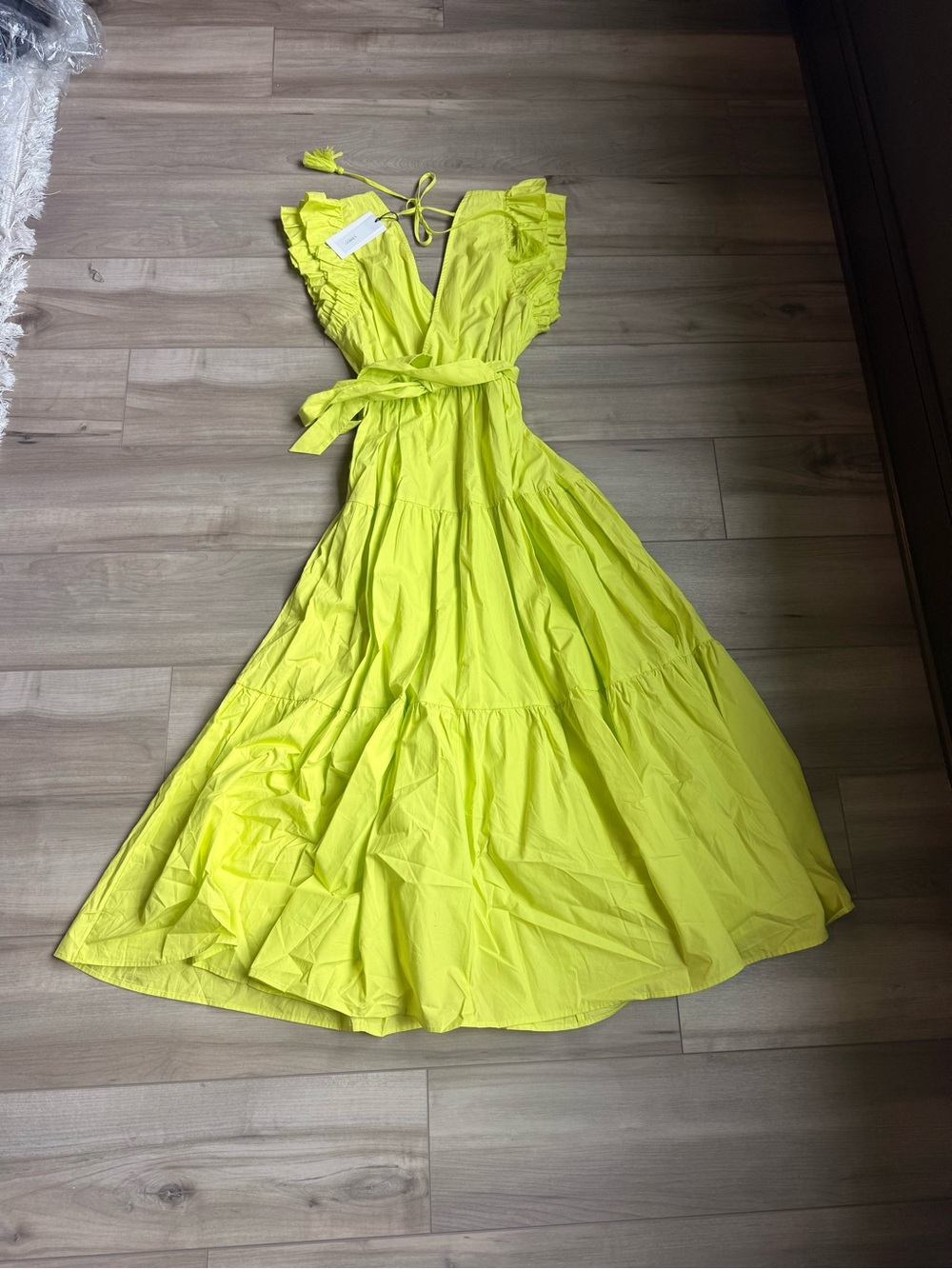 Gorgeous Ruffle Maxi Dress with Tie Waist